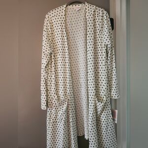 LuLaRoe Green Polka Dot Cardigan.  Sixe XL.
